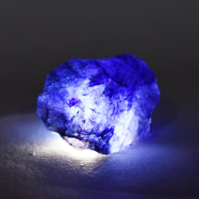 Blue Sapphire 22.55 Ct Rough Gemstone uncut before cutting photo