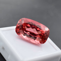 21.00 Ct NATURAL Loose Gemstone Padparadscha Sapphire Cushion Cut CERTIFIED