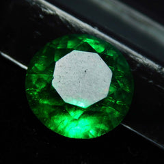 7 Carat Natural Green Emerald Round Cut CERTIFIED Loose Gemstone Ring Size