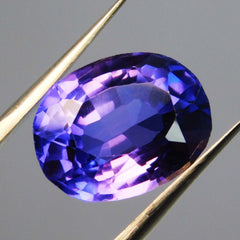 Purple Tanzanite 9.35 Ct Natural Oval Cut CERTIFIED Loose Gemstone For Jwelery