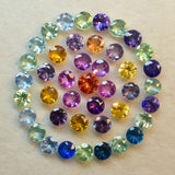 4x4 mm Untreated Natural Sapphire Round Cut 12 Pcs Loose Gemstone Lot CERTIFIED