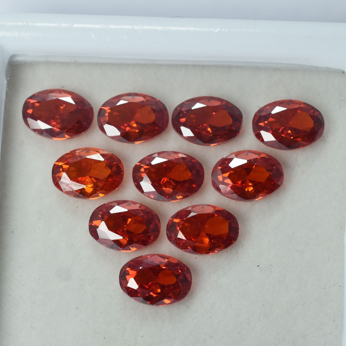 15 Pcs Sapphire Orange Natural CERTIFIED Oval Cut Loose Gemstone 7x5 mm Lot