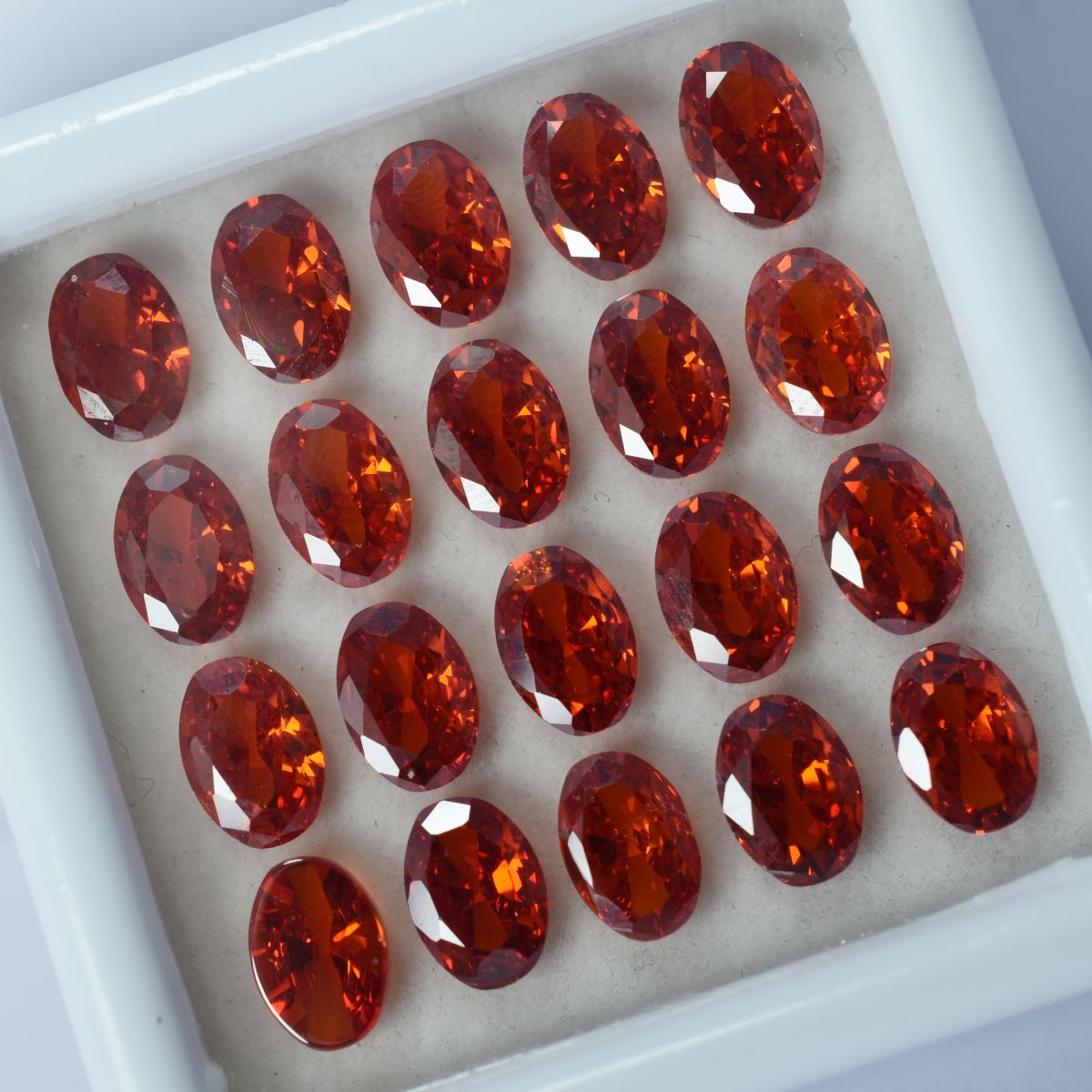 15 Pcs Sapphire Orange Natural CERTIFIED Oval Cut Loose Gemstone 7x5 mm Lot