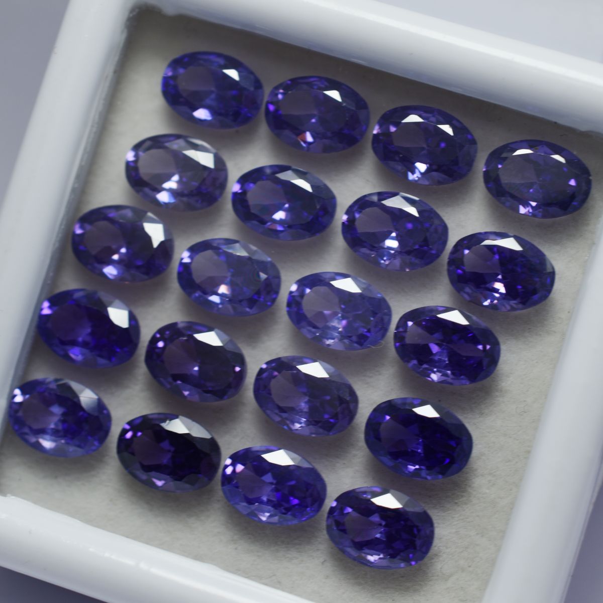 Oval Cut Purple 7x5 mm 9 Pcs Natural Untreated Tanzanite CERTIFIED Gemstone