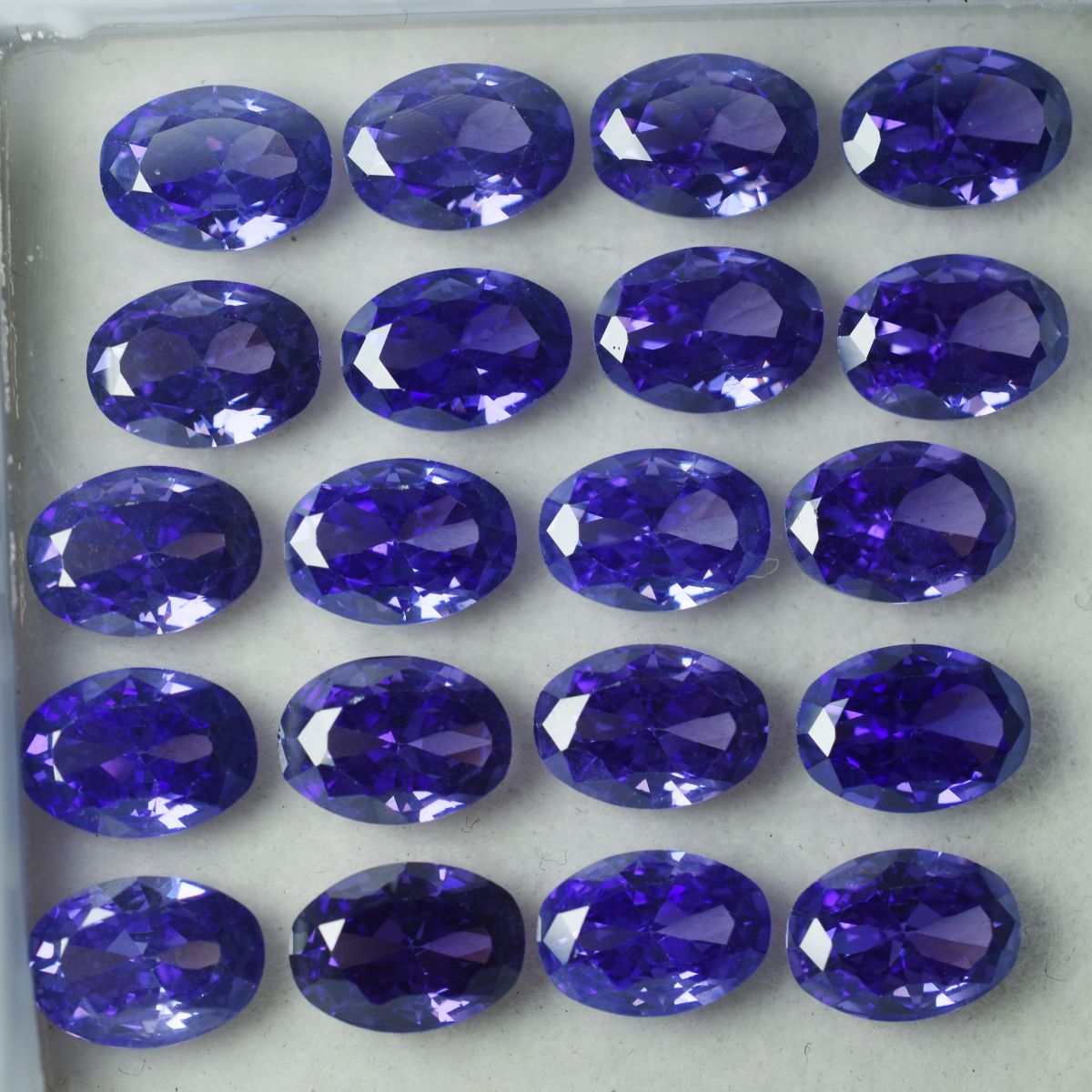 Oval Cut Purple 7x5 mm 9 Pcs Natural Untreated Tanzanite CERTIFIED Gemstone