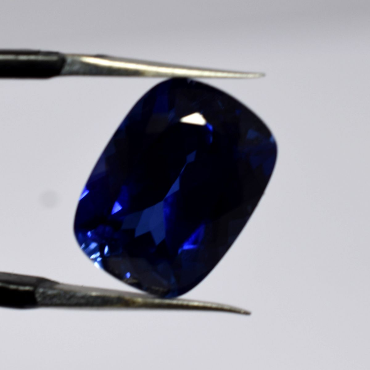 Blue Tanzanite Natural Cushion Shape 12.05 Ct CERTIFIED Loose Gemstone