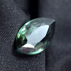 Deep Green Sapphire 6.80 Ct Natural CERTIFIED Loose Gemstone Marquise Cut