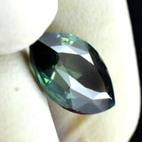 Deep Green Sapphire 6.80 Ct Natural CERTIFIED Loose Gemstone Marquise Cut
