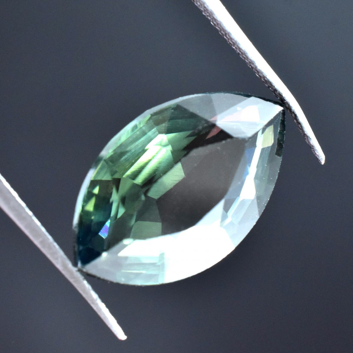 Deep Green Sapphire 6.80 Ct Natural CERTIFIED Loose Gemstone Marquise Cut