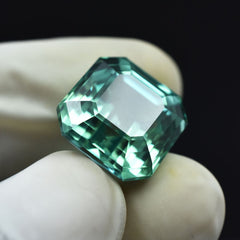 22.25 Ct Natural Montana Bluish Green Sapphire CERTIFIED Emerald Loose Gemstone.