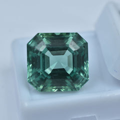 22.25 Ct Natural Montana Bluish Green Sapphire CERTIFIED Emerald Loose Gemstone.