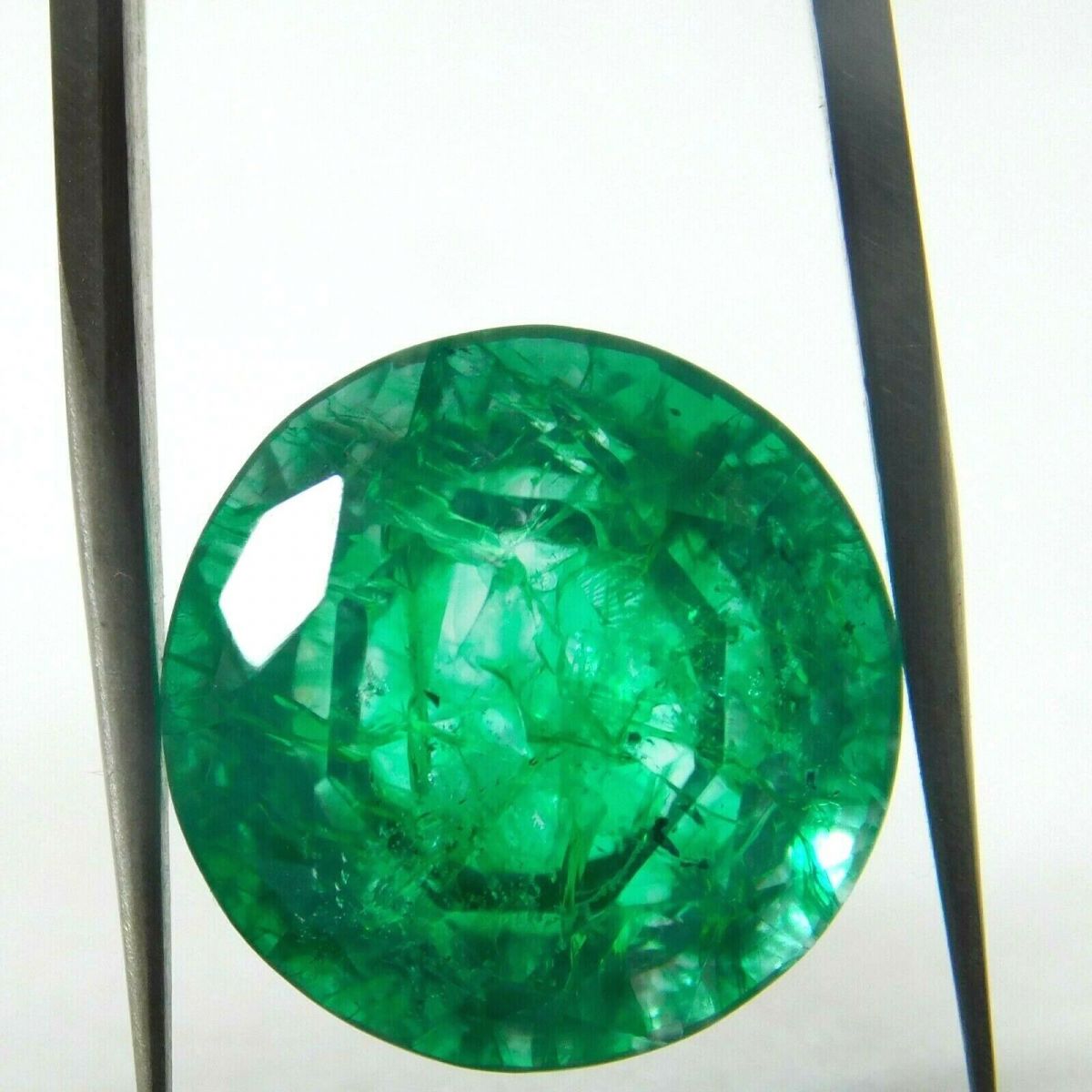 9 Ct  Natural Muzo Colombian Emerald Round Shape Certified Loose Gemstone