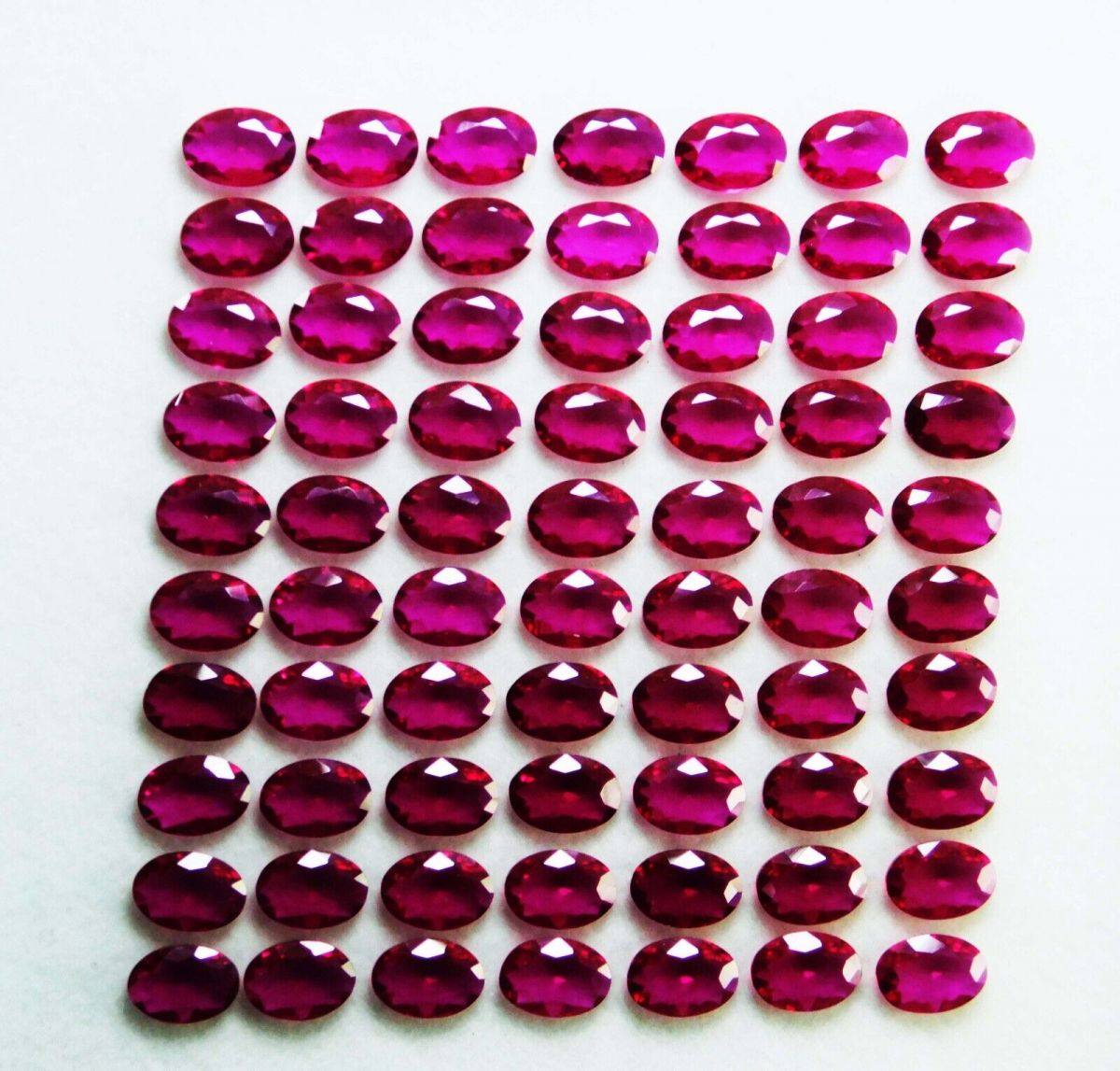 30 Pcs 7x5 mm Untreated RUBY Pinkish OVAL Red CERTIFIED Loose Gemstone