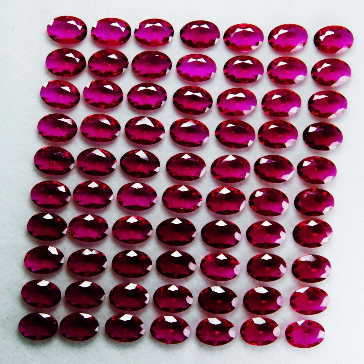 30 Pcs 7x5 mm Untreated RUBY Pinkish OVAL Red CERTIFIED Loose Gemstone