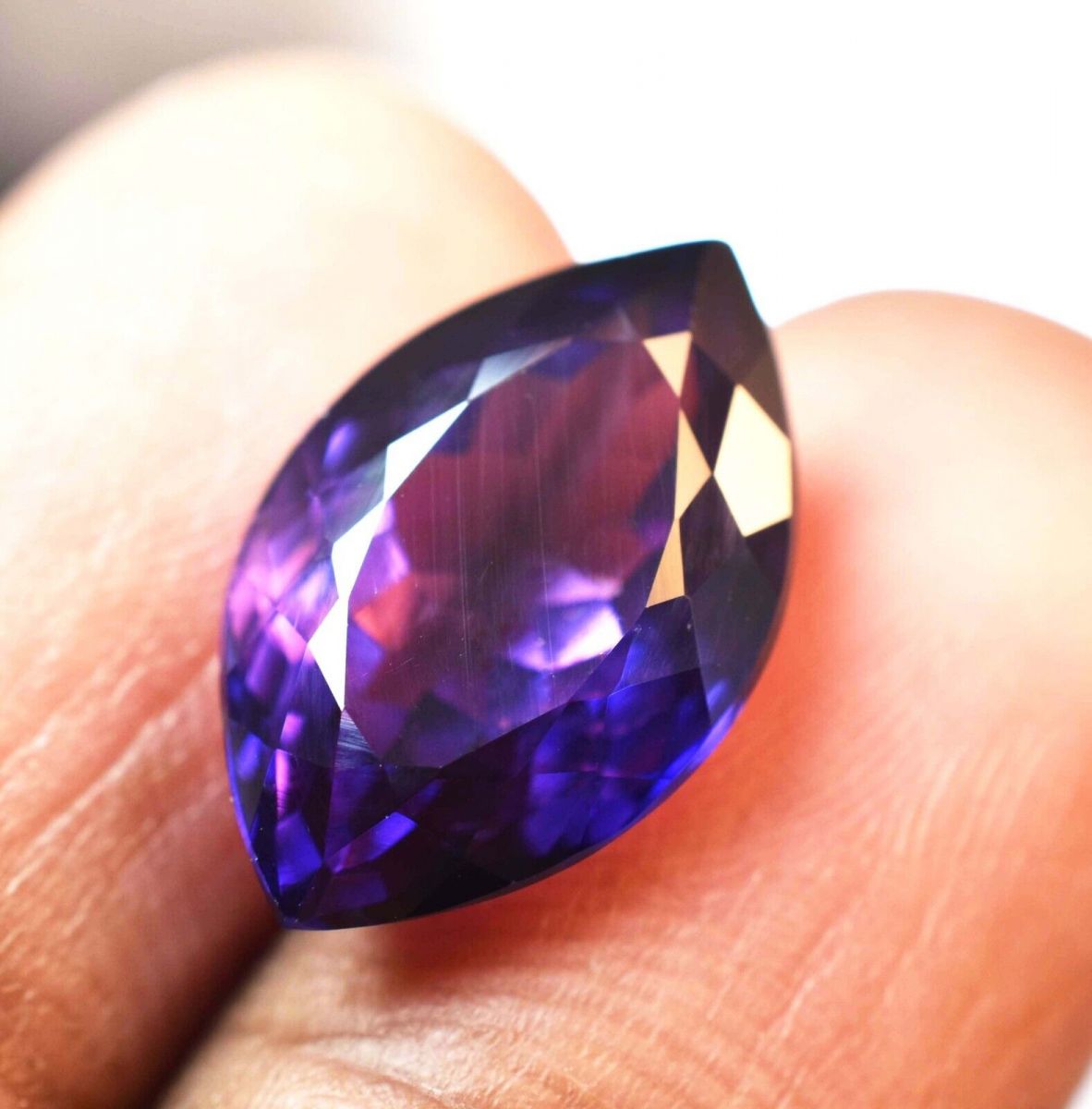 Natural Loose Gemstone PURPLE TANZANITE Marquise Shape 7.30 Ct CERTIFIED