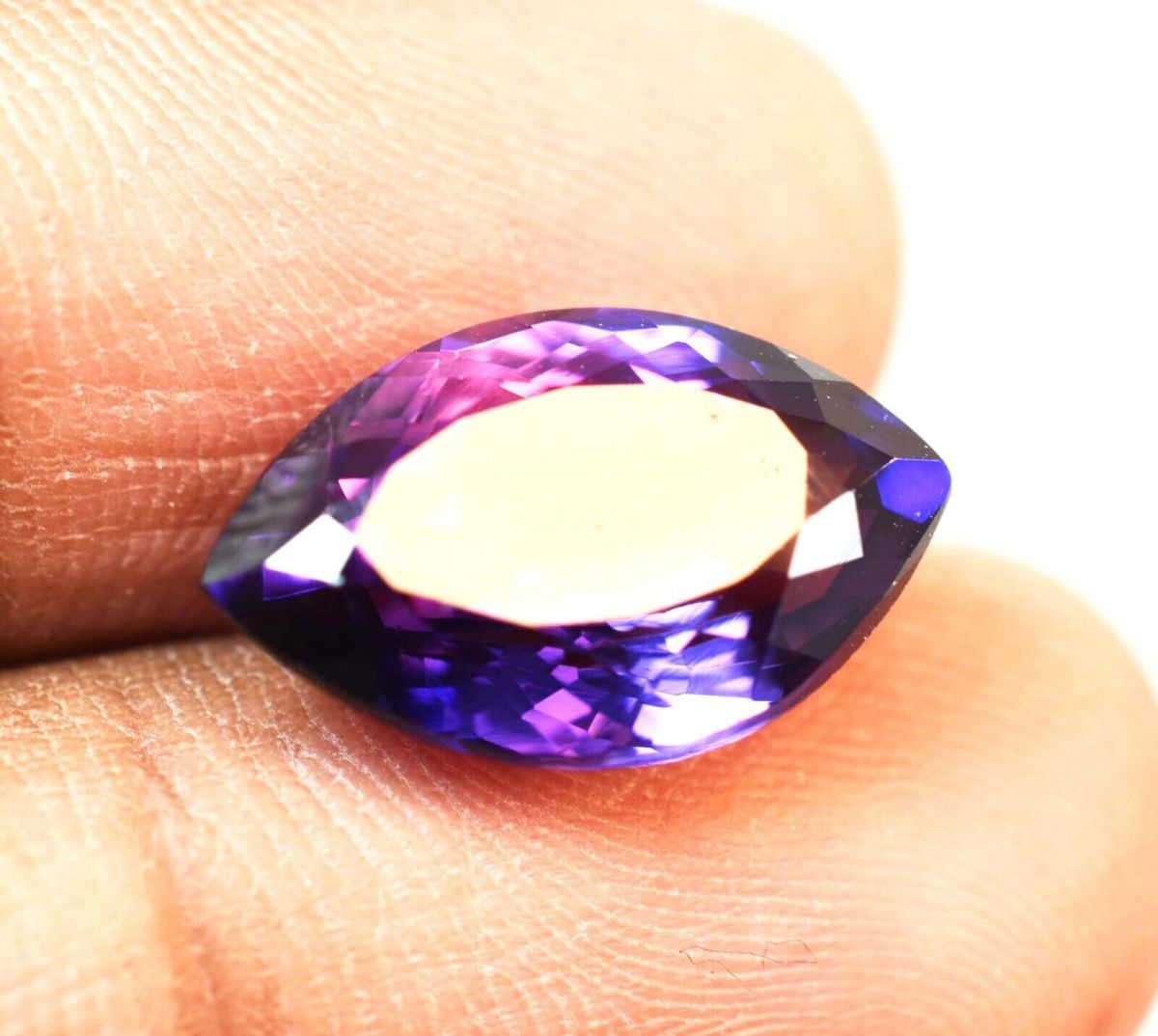 Natural Loose Gemstone PURPLE TANZANITE Marquise Shape 7.30 Ct CERTIFIED