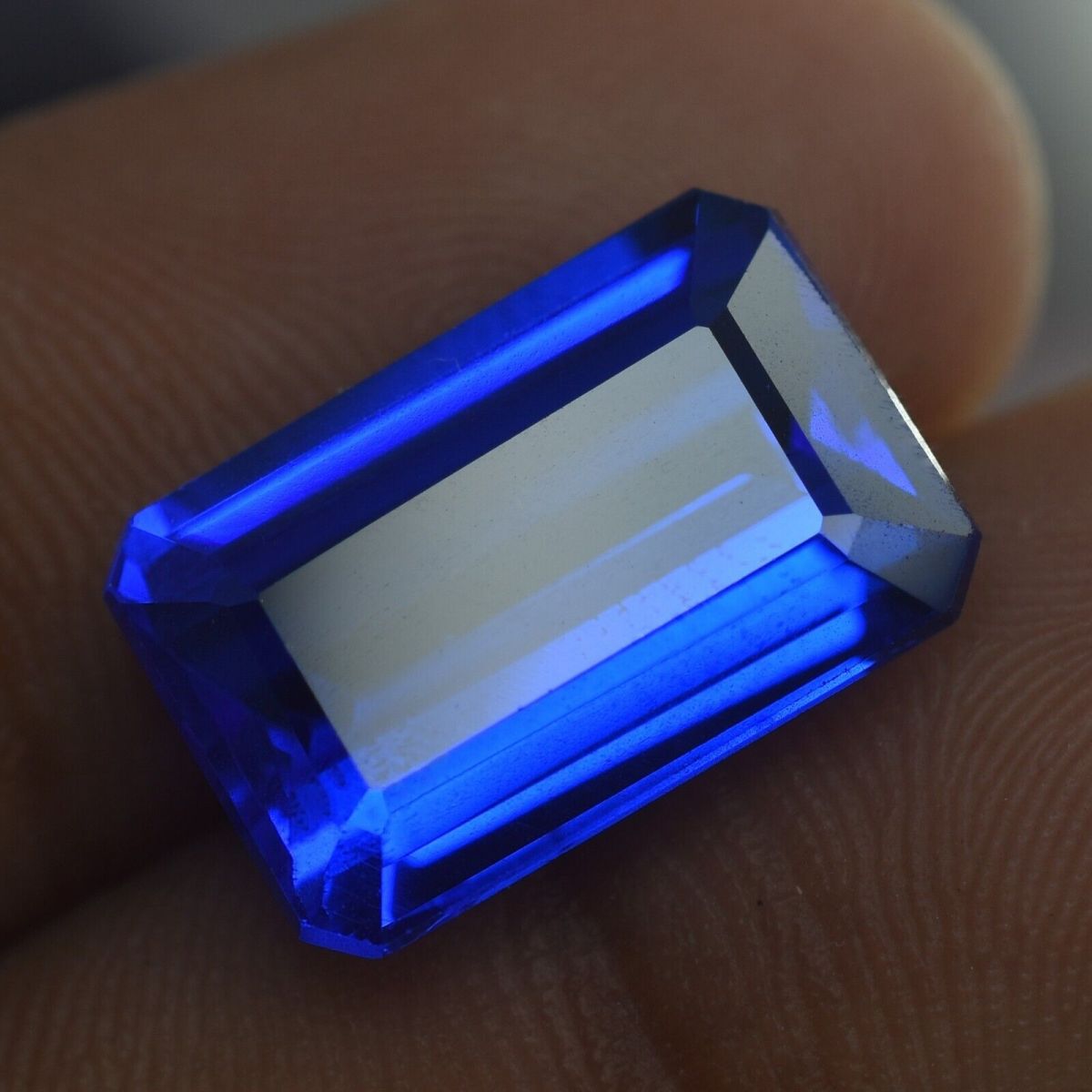 NATURAL Tanzanite Blue 10.23 Ct Emerald Cut CERTIFIED Loose Gemstone