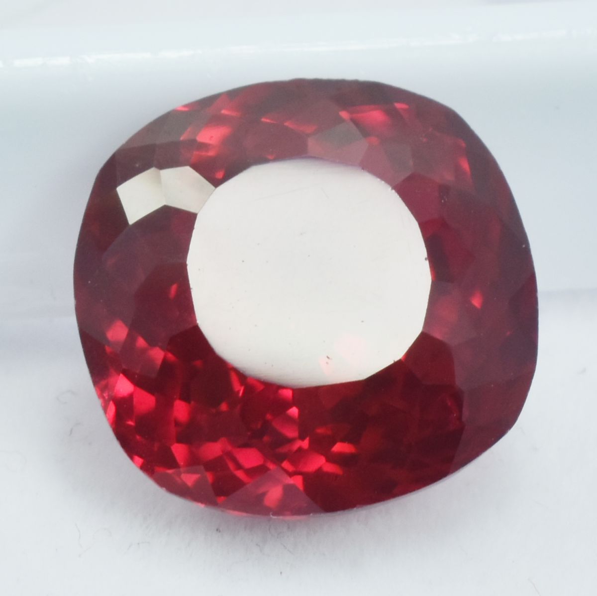 Natural 15.40 Ct Red Ruby Square Cushion Cut CERTIFIED Loose Gemstone