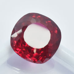 Natural 15.40 Ct Red Ruby Square Cushion Cut CERTIFIED Loose Gemstone