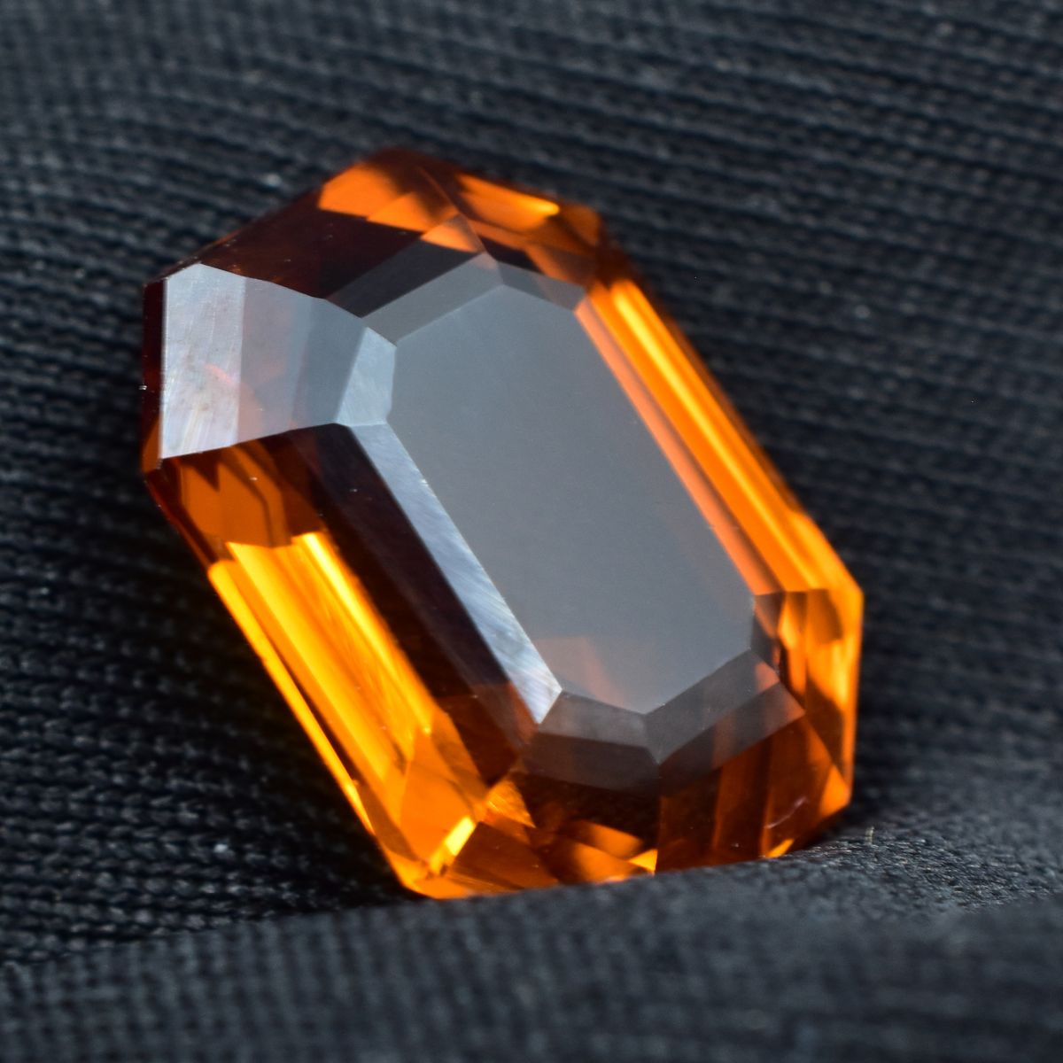 Natural Orange Sapphire CERTIFIED Emerald Cut 10.30 Ct Loose Gemstone