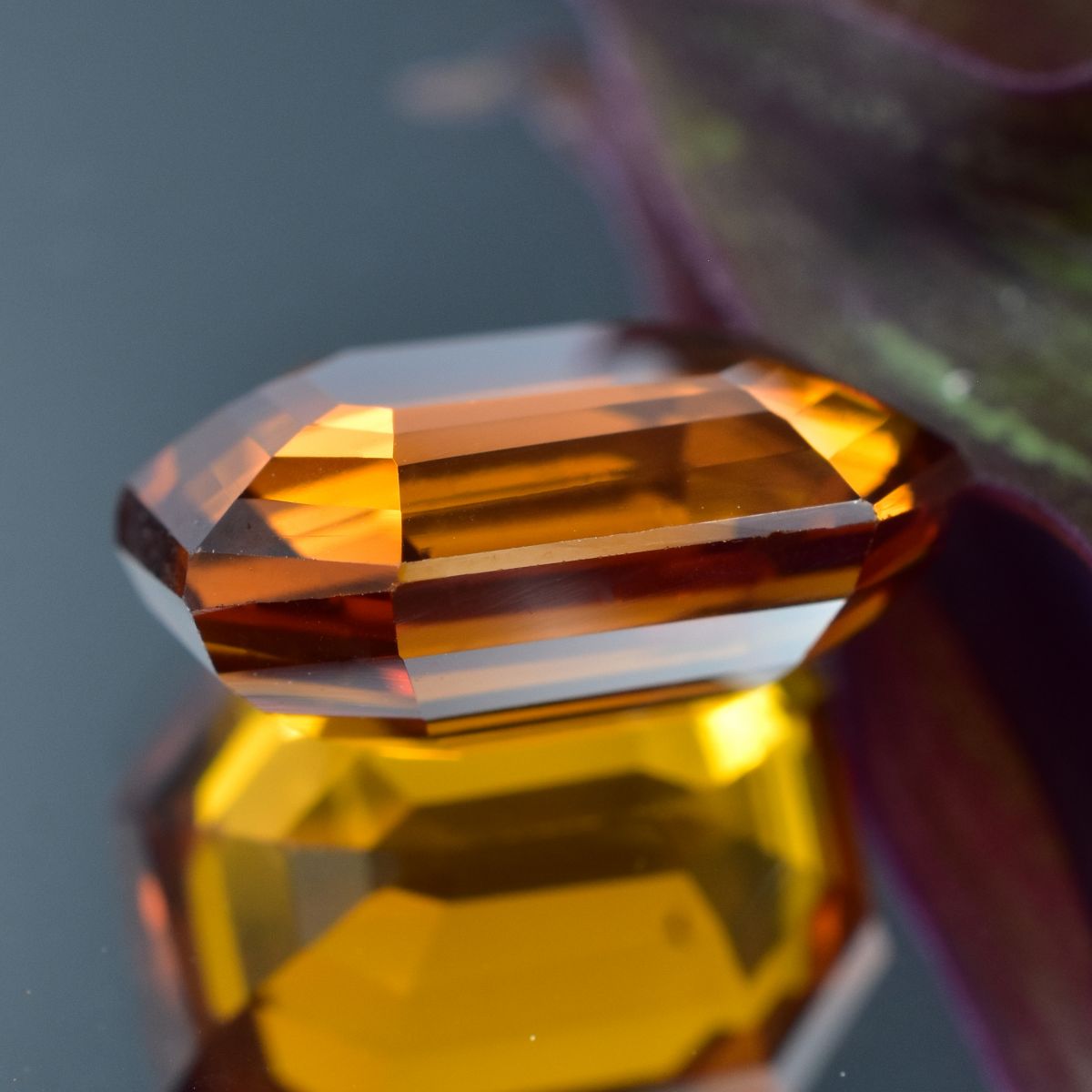 Natural Orange Sapphire CERTIFIED Emerald Cut 10.30 Ct Loose Gemstone