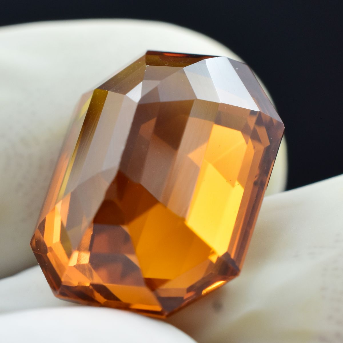 Natural Orange Sapphire CERTIFIED Emerald Cut 10.30 Ct Loose Gemstone