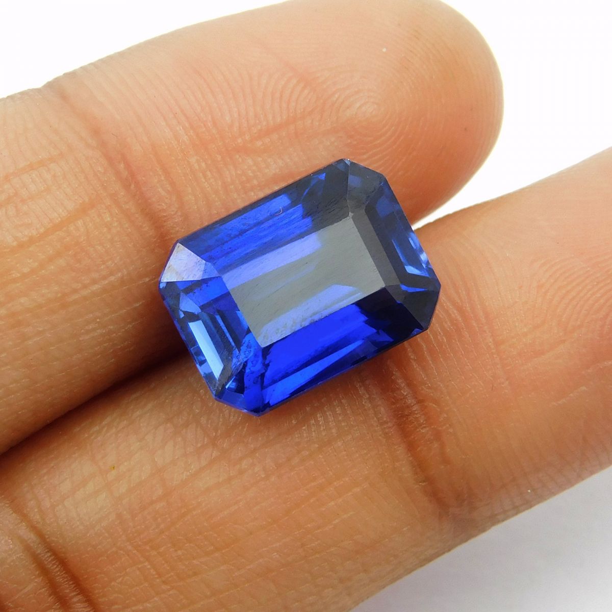 Emerald Cut Blue Tanzanite CERTIFIED 9.50 Ct Natural Loose Gemstone