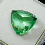 Natural Green Montana Sapphire 8 Ct Loose Gemstone CERTIFIED Trillion Cut