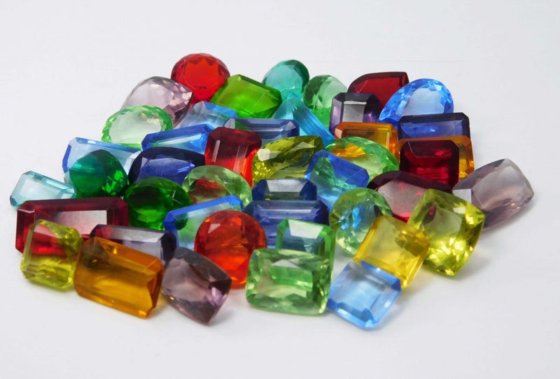 AA+ Mix Color Topaz Lab-Created Loose Gemstones - close-up of color variety