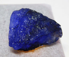 Natural Blue Sapphire 68 Carat Dyed Rough CERTIFIED Loose Gemstone