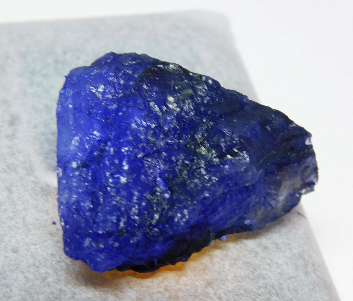 Natural Blue Sapphire 68 Carat Dyed Rough CERTIFIED Loose Gemstone