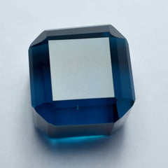 A++ CERTIFIED 52.45 Ct Loose Gemstone Big Size Rare Teal Sapphire Cube Cut