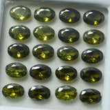 9 Pcs Natural Untreated Green Sapphire Oval Cut CERTIFIED Gemstone 7x5 mm Lot
