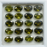 9 Pcs Natural Untreated Green Sapphire Oval Cut CERTIFIED Gemstone 7x5 mm Lot