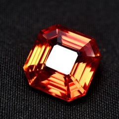 11.35 Ct Natural ORANGE Ceylon Sapphire Cushion Cut Loose Gemstone CERTIFIED