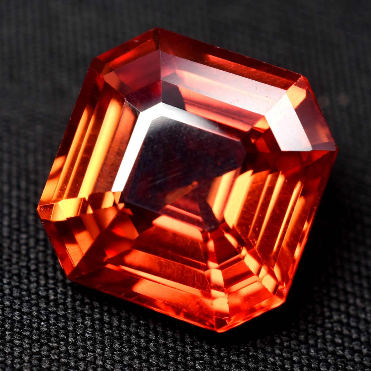 11.35 Ct Natural ORANGE Ceylon Sapphire Cushion Cut Loose Gemstone CERTIFIED