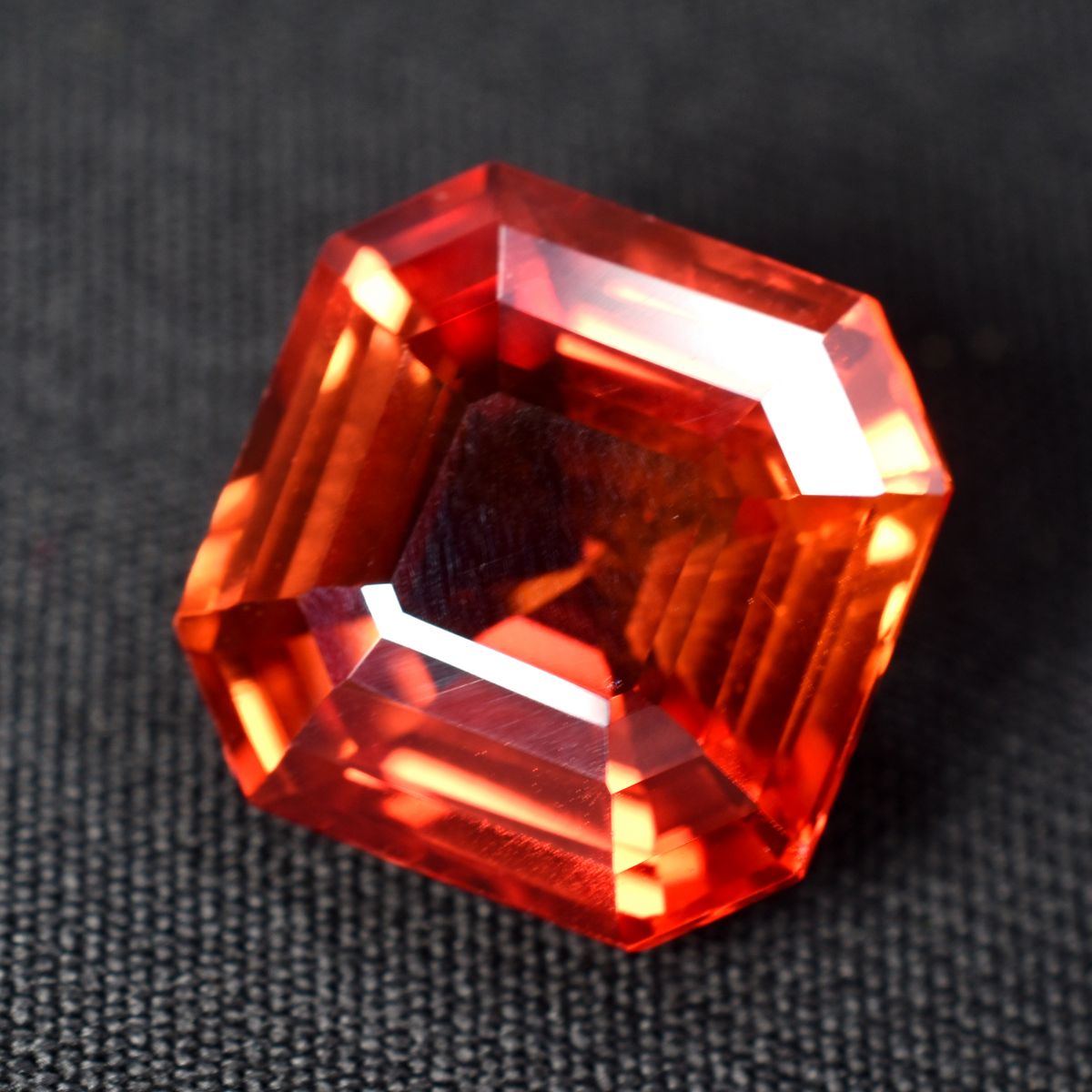 11.35 Ct Natural ORANGE Ceylon Sapphire Cushion Cut Loose Gemstone CERTIFIED