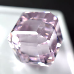 51.46 Ct CUBE CUT Loose Gemstone Beautiful Lab Created PINK Sapphire CERTIFIED