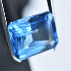 10.30 Ct Natural Best Blue Sapphire Rare Emerald Cut CERTIFIED Loose Gemstone