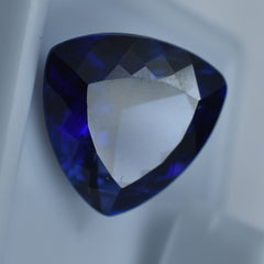 12.10 Ct Natural CERTIFIED Loose Gemstone Dark Blue Tanzanite Best Trillion Cut.