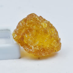 24.35 Ct Natural Rough CERTIFIED Orange Amber Uncut Raw Rough Loose Gemstone