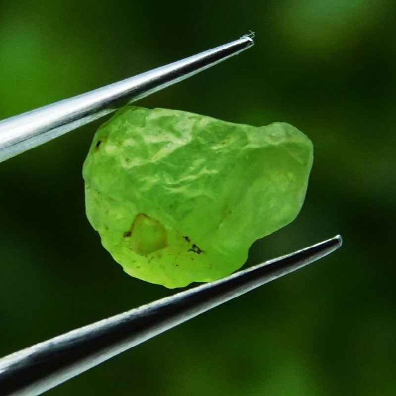 Natural Green Peridot Rough 1000 Carat - certified documentation displayed