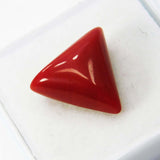 6.05 Carat NATURAL Italian Red Coral Trillion Shape CERTIFIED  Loose Gemstone.