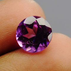 Natural Ceylon Purple Tanzanite Round Cut 9.13 Ct CERTIFIED Loose Gemstone