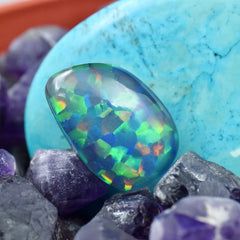 10.85 Carat Natural Multi-Color Opal Fancy Cut CERTIFIED Loose Gemstone