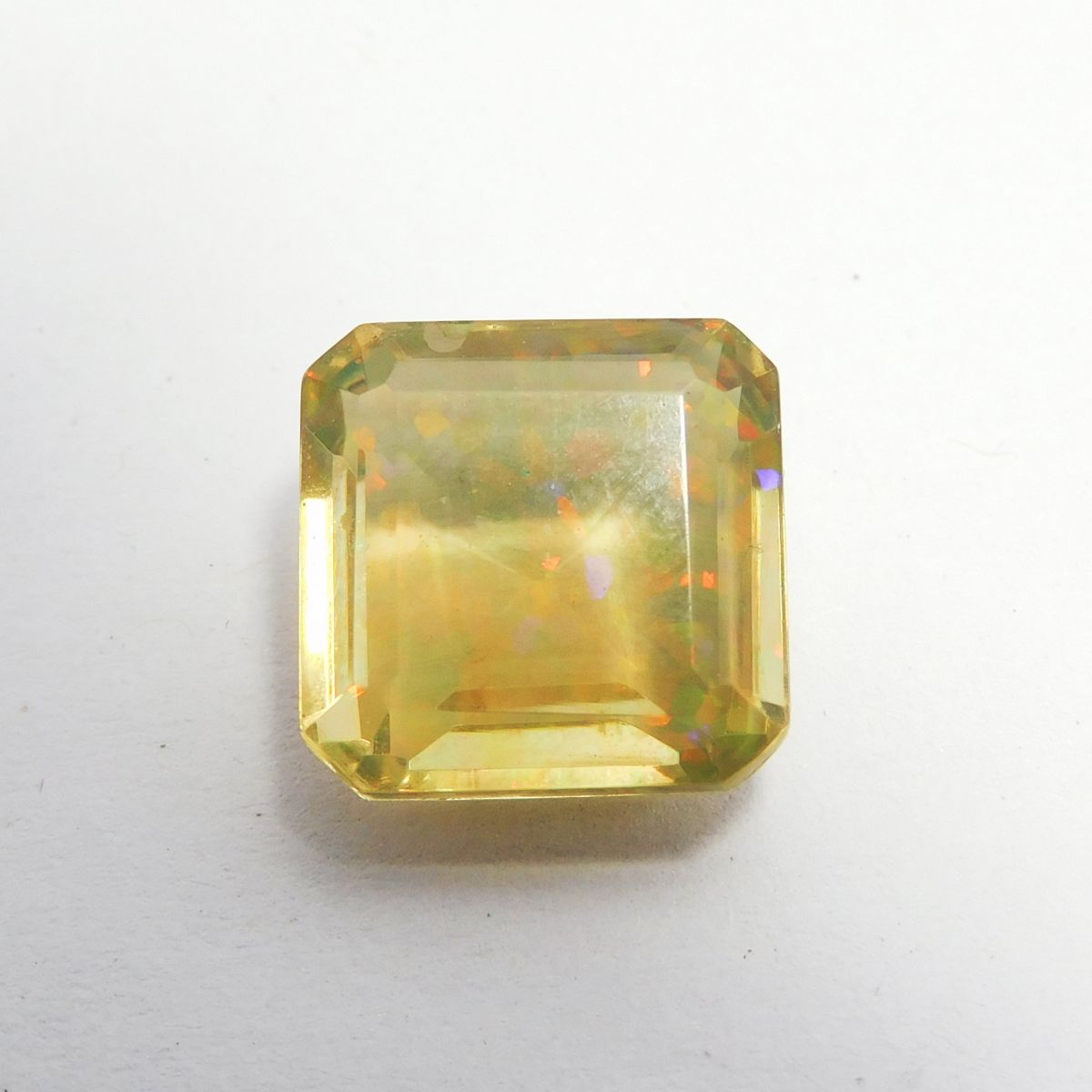 Square Cut 11.55 Ct Natural Fire Opal Loose Gemstone For Pendant CERTIFIED