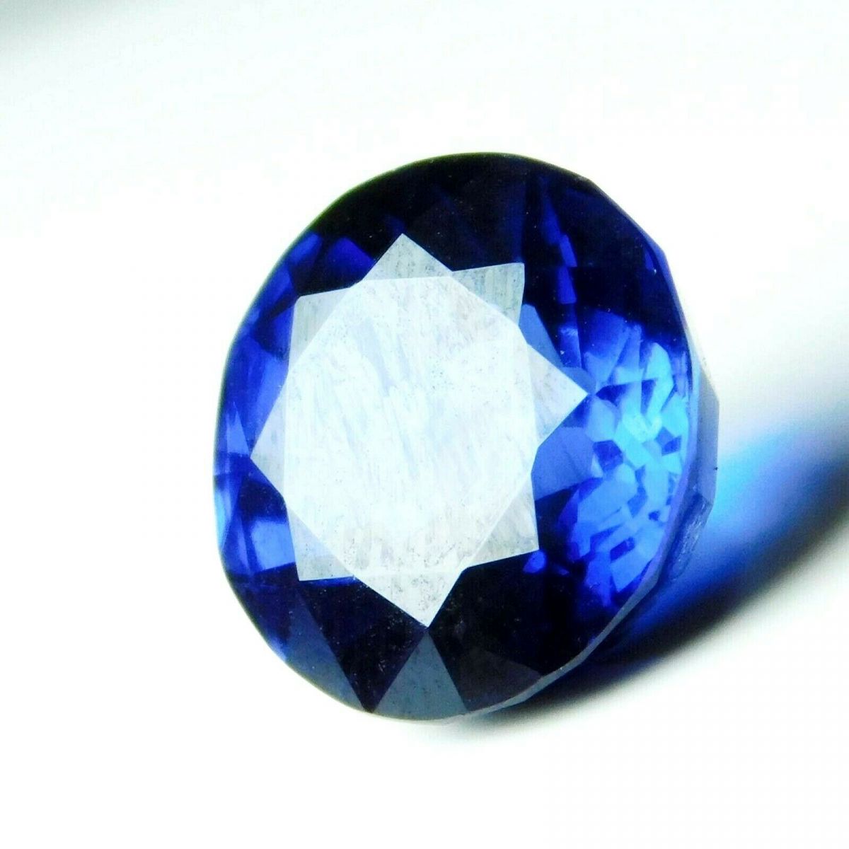 Natural Ceylon Blue Sapphire 9.70 Ct CERTIFIED Loose Gemstone Round Cut