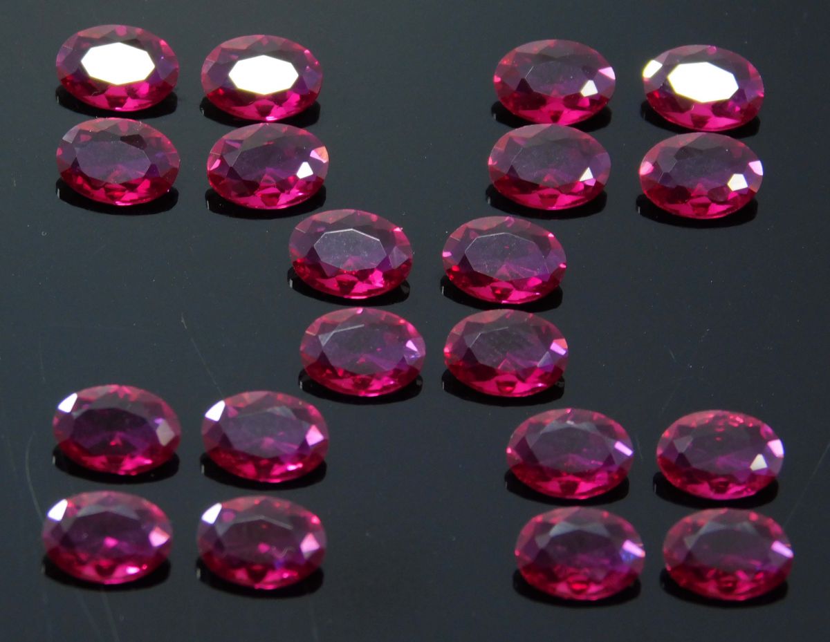 Beautiful Oval Cut 7x5 mm 20 Ct Natural Red Ruby CERTIFIED Loose Gemstone Lot