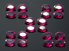 Beautiful Oval Cut 7x5 mm 20 Ct Natural Red Ruby CERTIFIED Loose Gemstone Lot