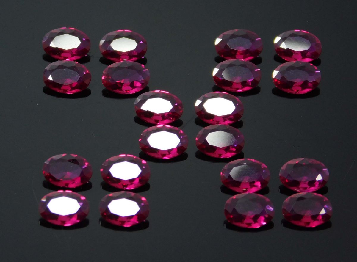 Beautiful Oval Cut 7x5 mm 20 Ct Natural Red Ruby CERTIFIED Loose Gemstone Lot